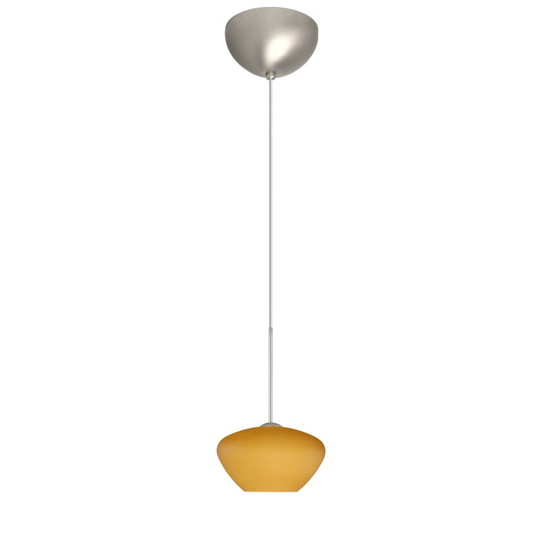 Besa 1XC-541080-LED-SN Peri One Light Pendant Satin Nickel
