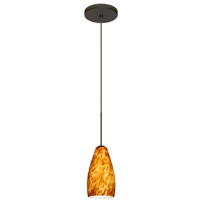 Besa 1XT-719818-BR Karli One Light Pendant Bronze