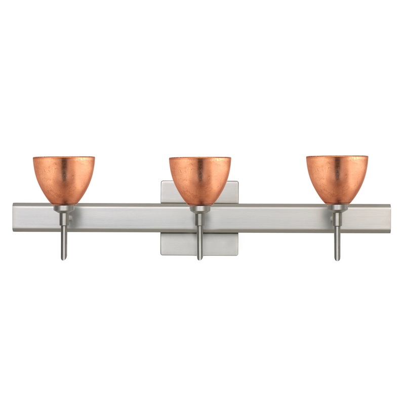Besa 3SW-1758CF-SN-SQ Divi Three Light Wall Sconce Satin Nickel