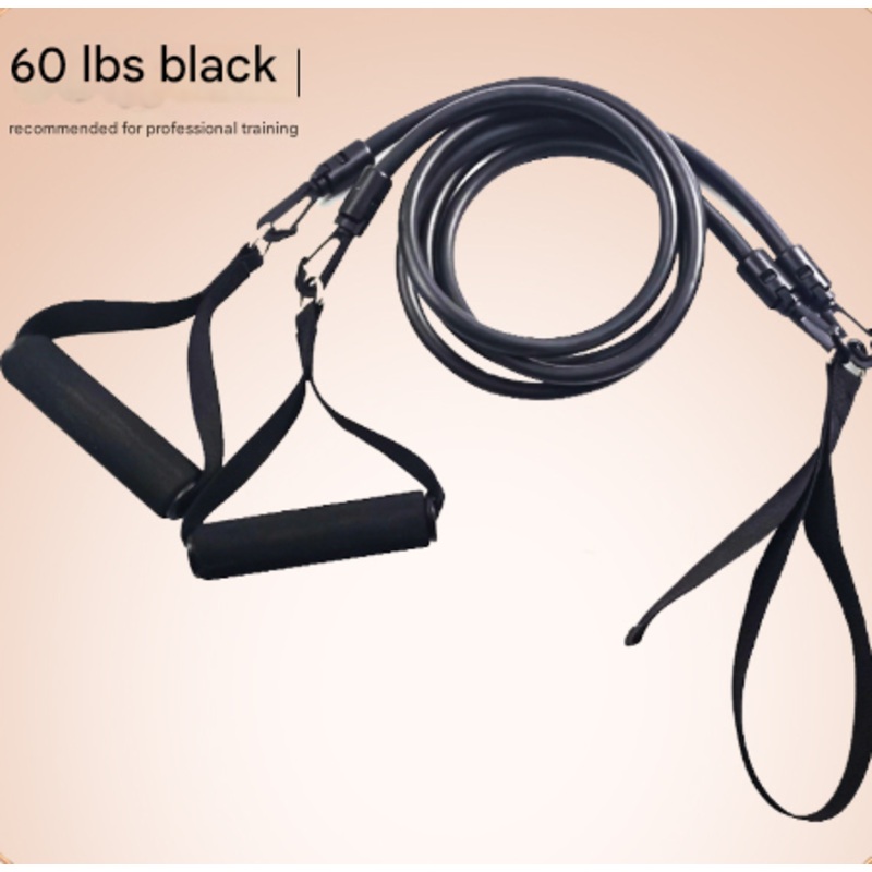 Black Handle Model [Training Strength] [60lbs] Swim Resistance Band Trainer – Dry-Land Arm Strength & Stroke Exercise Cords