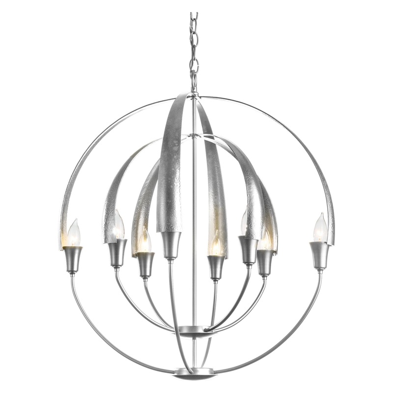Double Cirque Chandelier Sterling