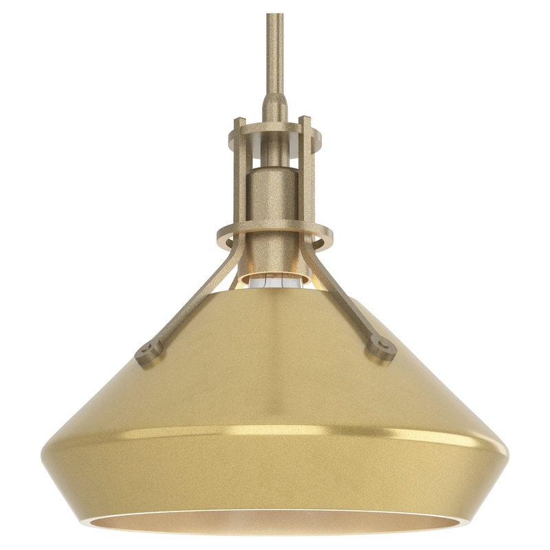 Henry Pendant with Chamfer Soft Gold Modern Brass