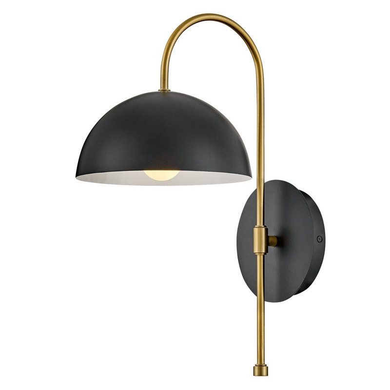 LED Wall Sconce from the Lou Collection in Black Finish by Lark