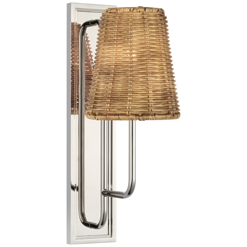 LED Wall Sconce from the Rui Collection in Polished Nickel Finish by Visual Comfort Signature