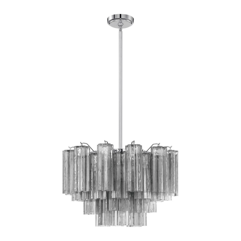 Nine Light Chandelier from the Addis Collection in Polished Chrome Finish by Crystorama