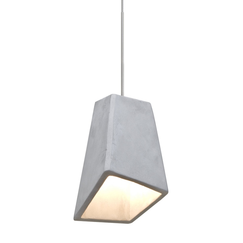 One Light Pendant from the Skip Collection in Satin Nickel Finish by Besa