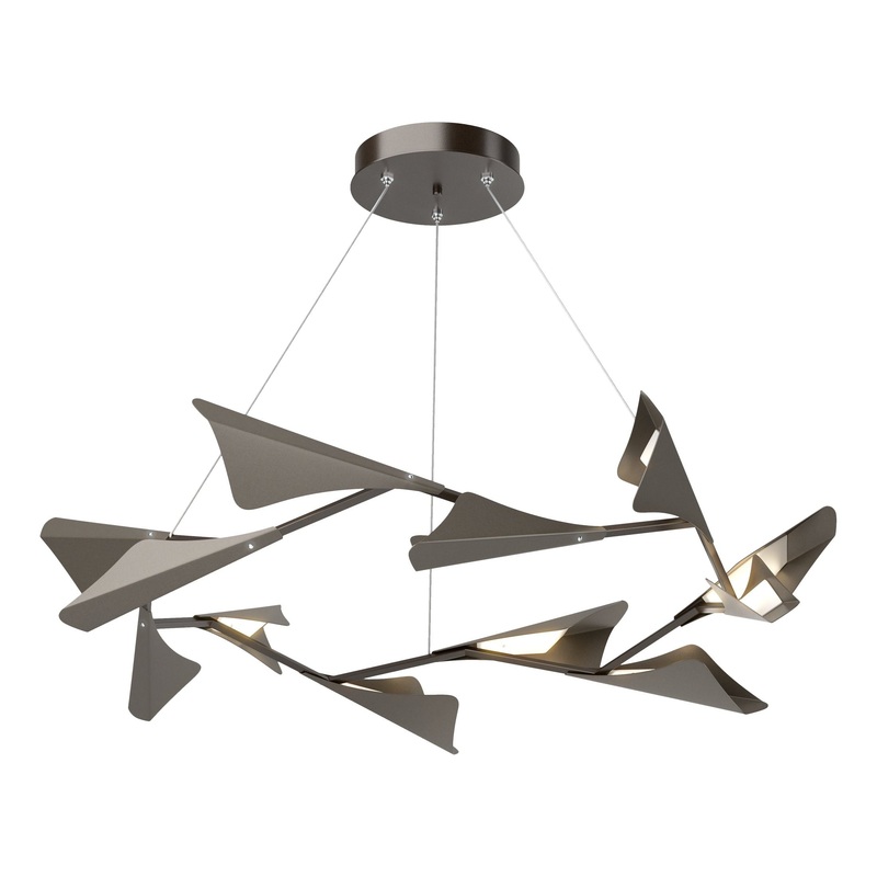 Plume 12-Light LED Pendant Oil Rubbed Bronze Dark Smoke