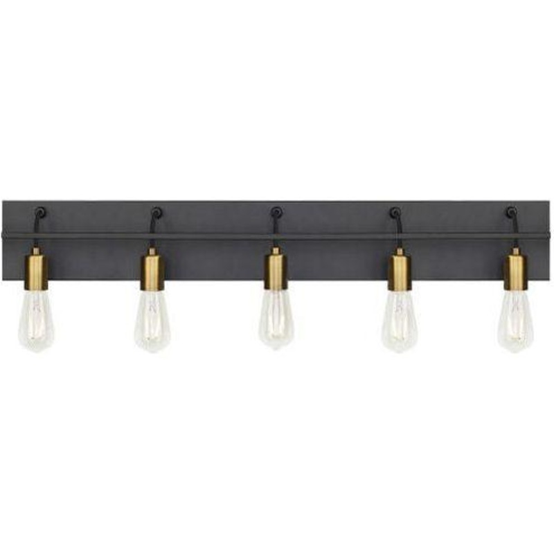Tae Tae Five Light Bath Black/Aged Brass
