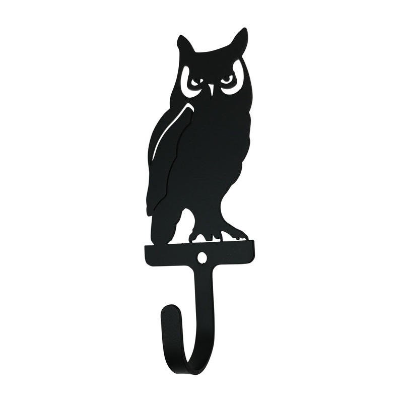 Village Wrought Iron WH-224-S Owl Wall Hook Small