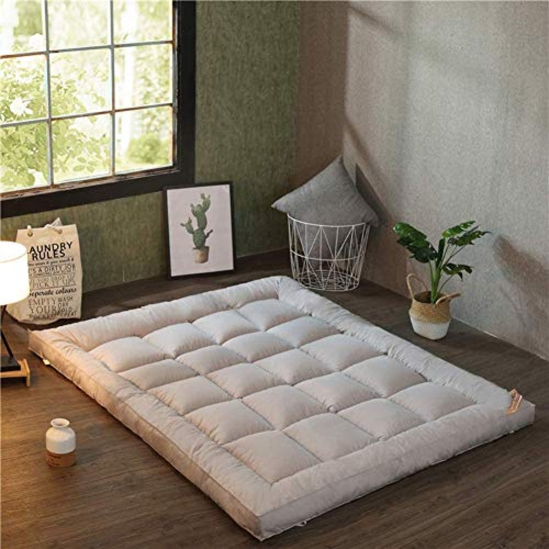 Z&HA Spesso Tatami coprimaterasso, Traspirante Giapponese Piano Materasso futon Pad, Pieghevole Tatami Tappetino Trapuntato Morbido Pelo Materasso,C,120x200cm