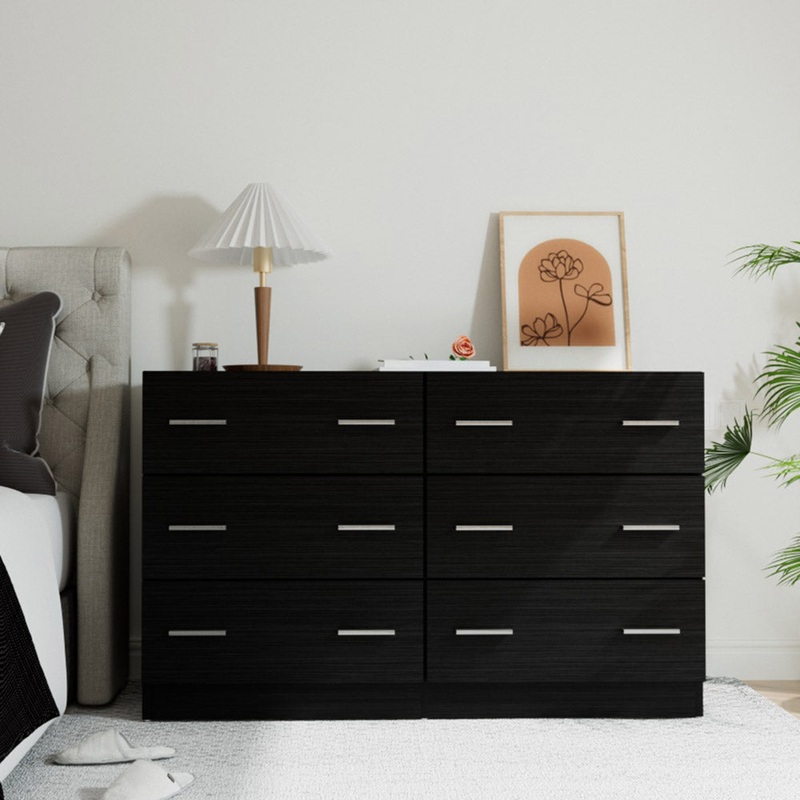 Artiss 6 Chest of Drawers – VEDA Black