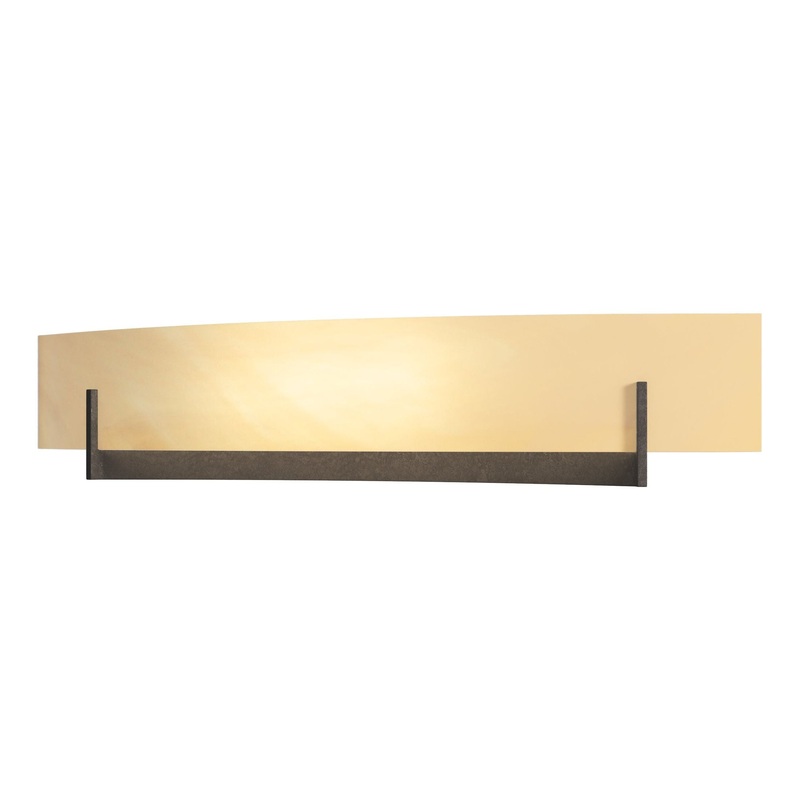 Axis Large Sconce Bronze Amber Swirl Glass (AA)
