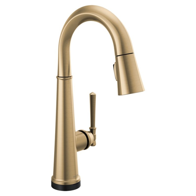 Bar Faucet Emmeline Prep 1 Lever ADA CALGreen Lumicoat Champagne Bronze Touch2O with Touchless/MagnaTite Docking/VoiceIQ Compatible 1.8 Gallons per Minute