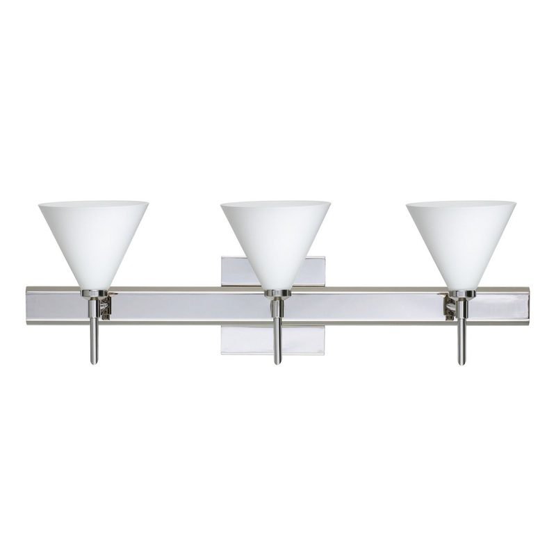 Besa 3SW-512107-CR-SQ Kani Three Light Wall Sconce Chrome (Discontinued)