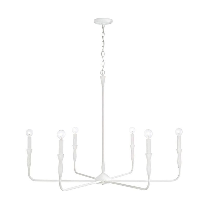 Capital Lighting 450362XW Paloma 6 Light Chandelier Textured White