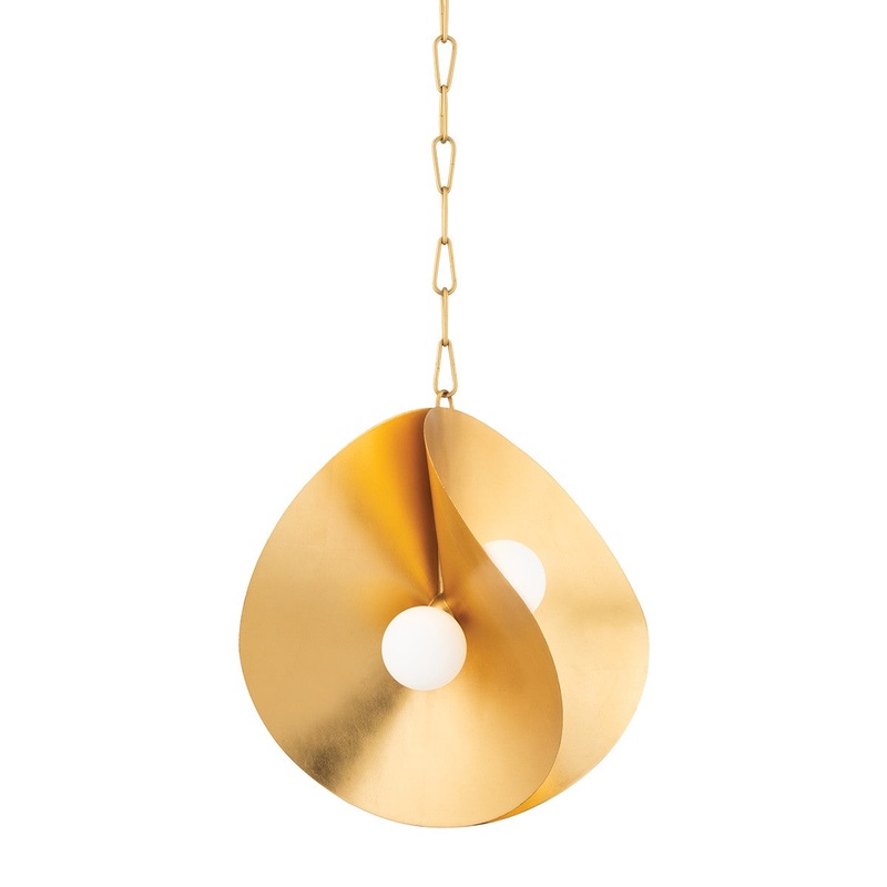 Corbett Lighting 330-18-GL Peony Four Light Pendant Gold Leaf
