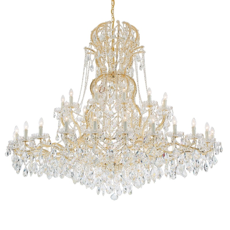 Crystorama 4460-GD-CL-S Maria Theresa 37 Light Chandelier Gold