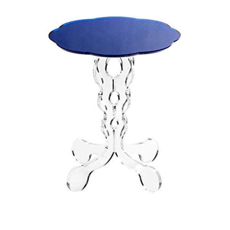 Iplex Design Arabesco Small Comodino/Tavolino in Plexiglass, Blu
