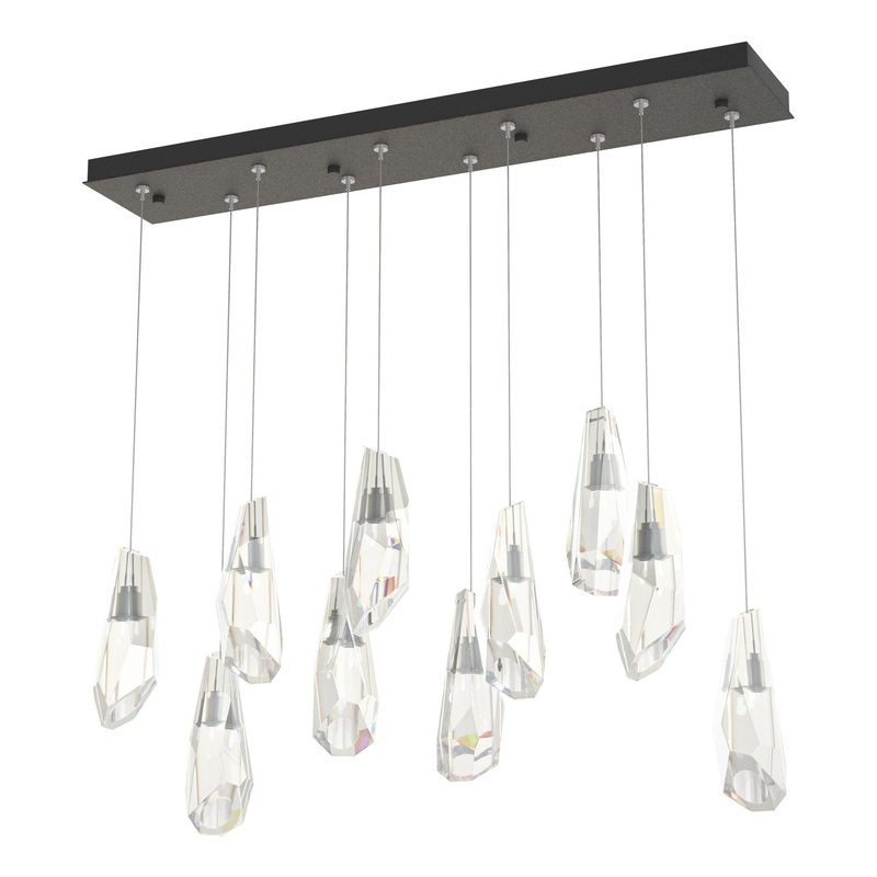 Luma 10-Light Large Crystal Pendant Natural Iron