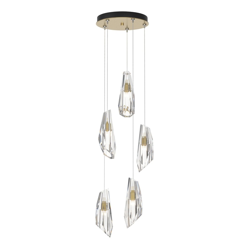 Luma 5-Light Pendant Modern Brass