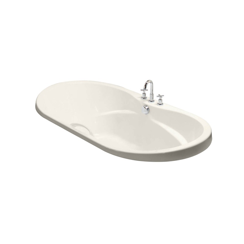MAAX 102759-000-007-000 Living 7236 Acrylic Drop-in Center Drain Bathtub in Biscuit