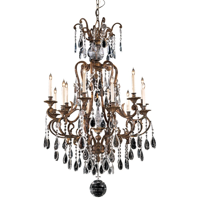 12 Light Chandelier from the Metropolitan Collection Collection in Oxidized Brass Finish by Metropolitan