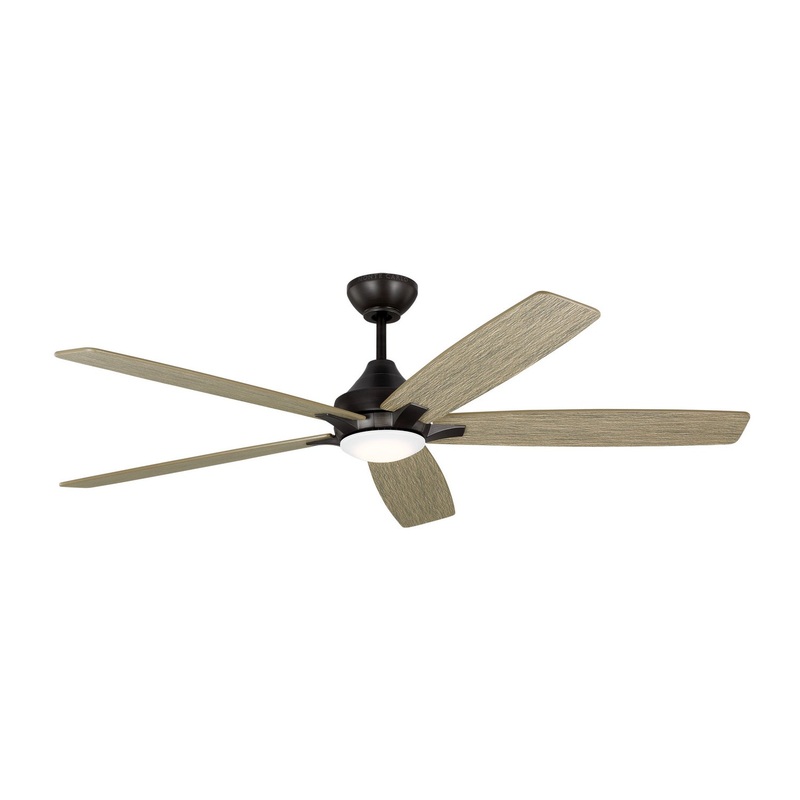 60″Ceiling Fan from the Lowden Collection in Aged Pewter Finish by Generation Lighting.
