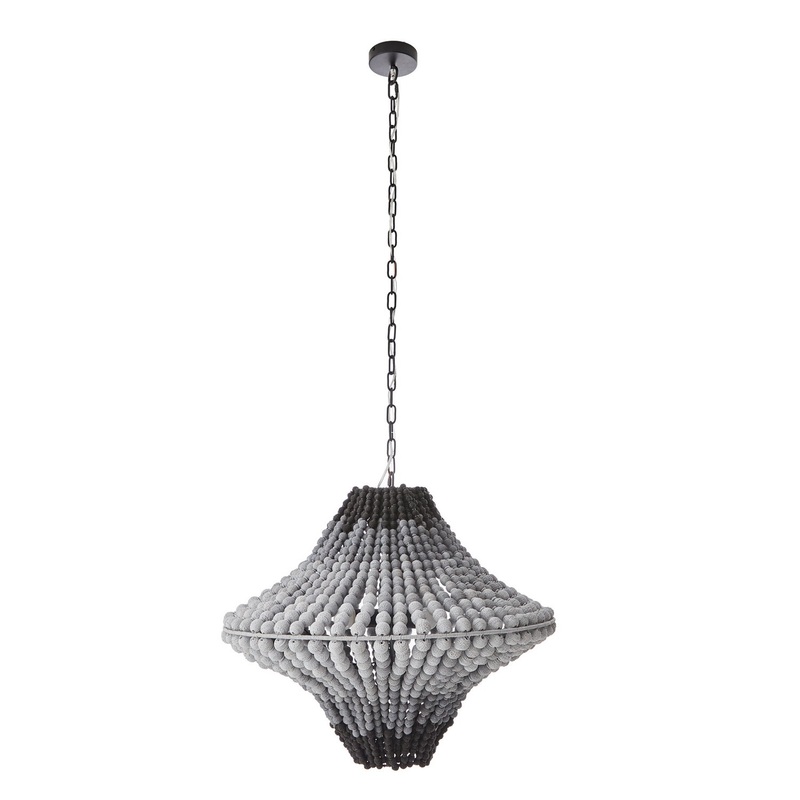 Arteriors 85028 Paradisa Three Light Chandelier Black and Gray Ombre (Discontinued)