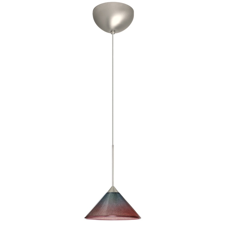 Besa 1XC-117691-LED-SN Kona One Light Pendant Satin Nickel