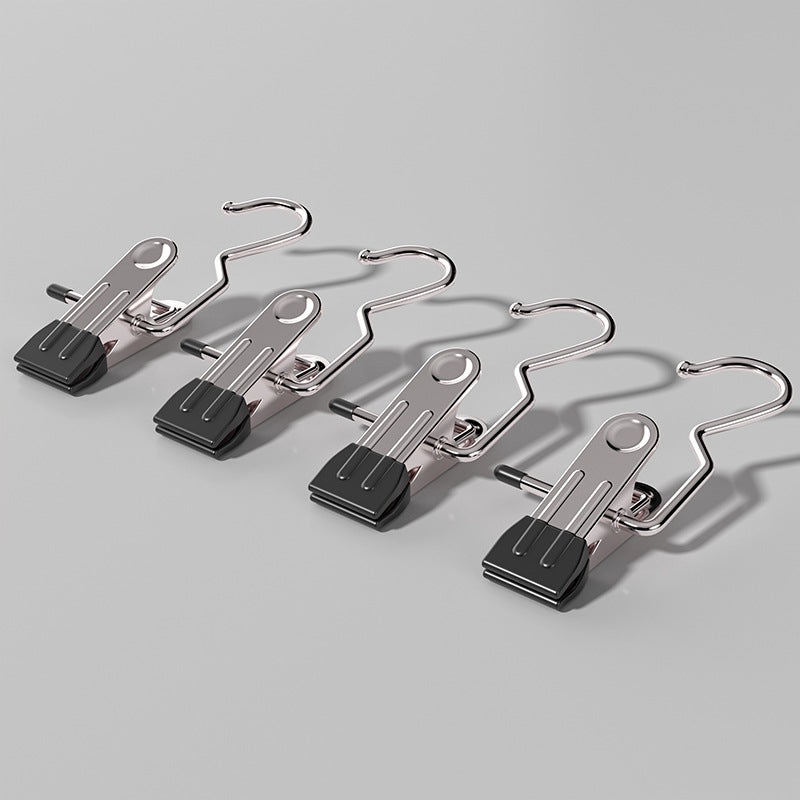 Black Stainless Steel Hanging Clips (35 PCS) – Strong Grip for Pants, Hats, Socks, Laundry