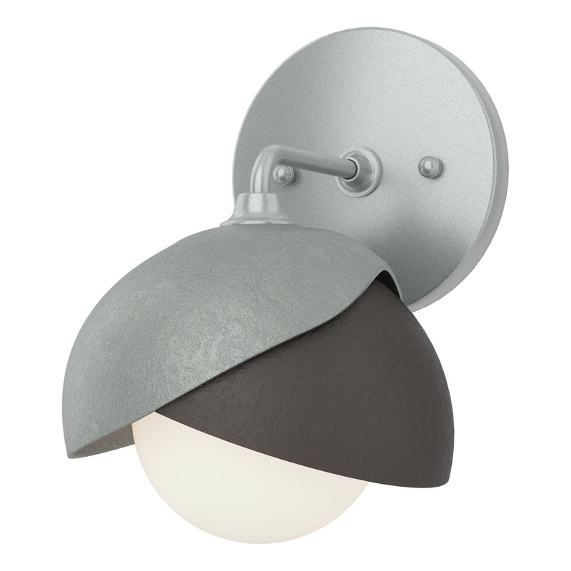 Brooklyn 1-Light Double Shade Bath Sconce Vintage Platinum Oil Rubbed Bronze