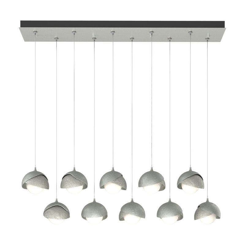 Brooklyn 10-Light Double Shade Pendant Vintage Platinum Sterling