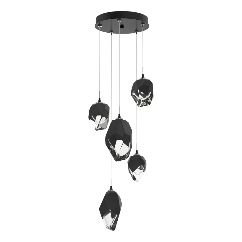 Chrysalis 5-Light Mixed Crystal Pendant Ink Black Crystal (BP)