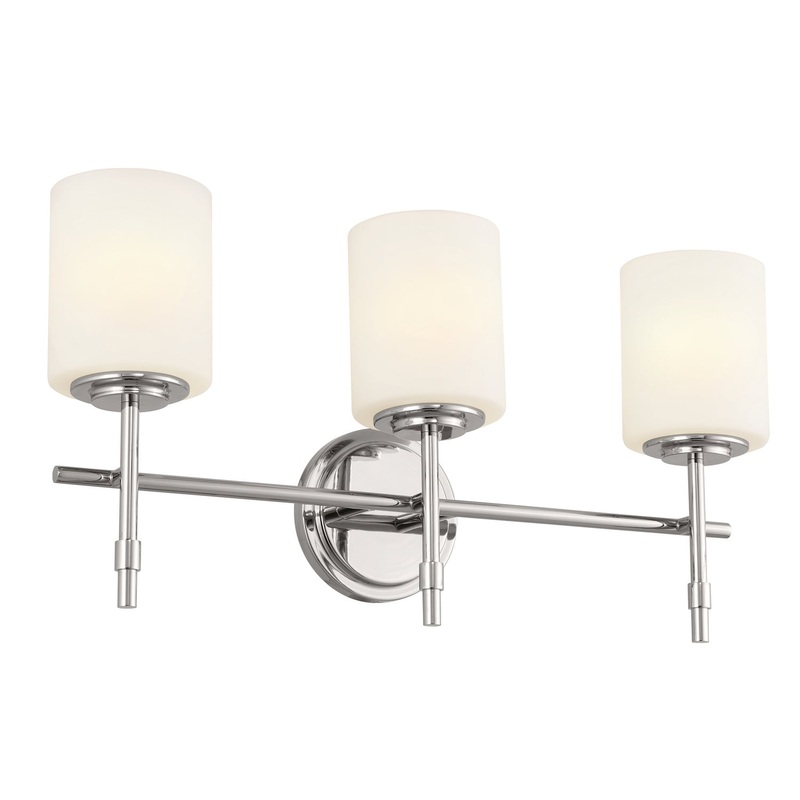 Kichler 55142PN Three Light Bath, Polished Nickel
