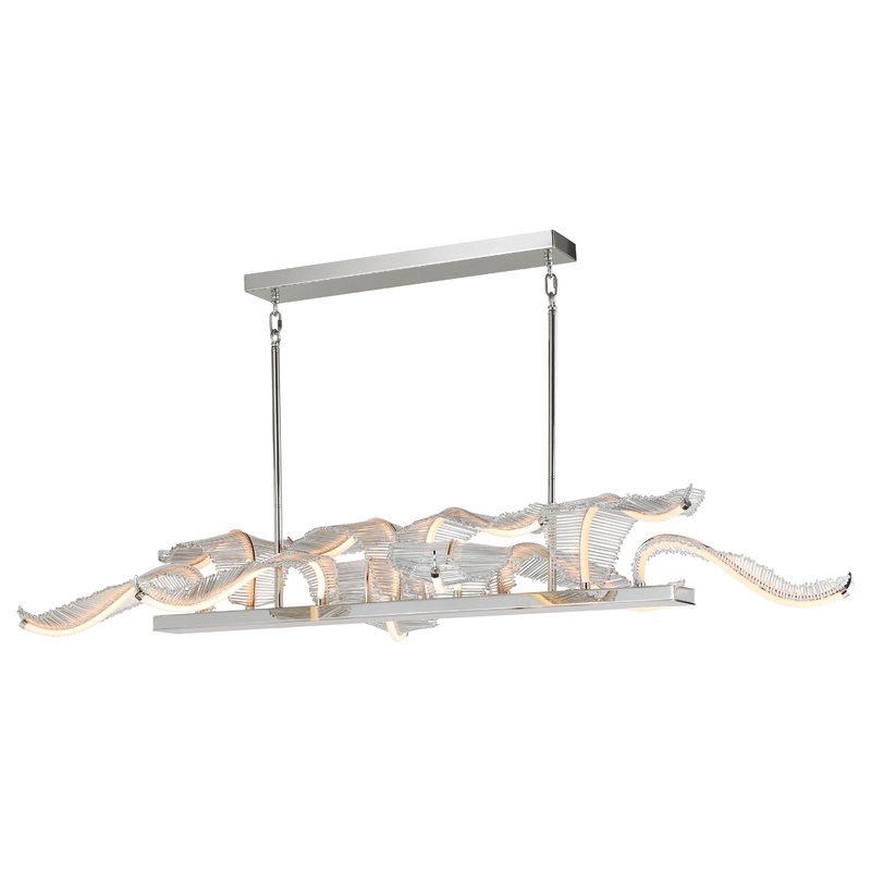 Lillet 10-Light LED Linear Pendant Polished Nickel