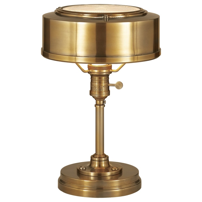 One Light Task Lamp from the Henley Collection in Hand-Rubbed Antique Brass Finish by Visual Comfort Signature