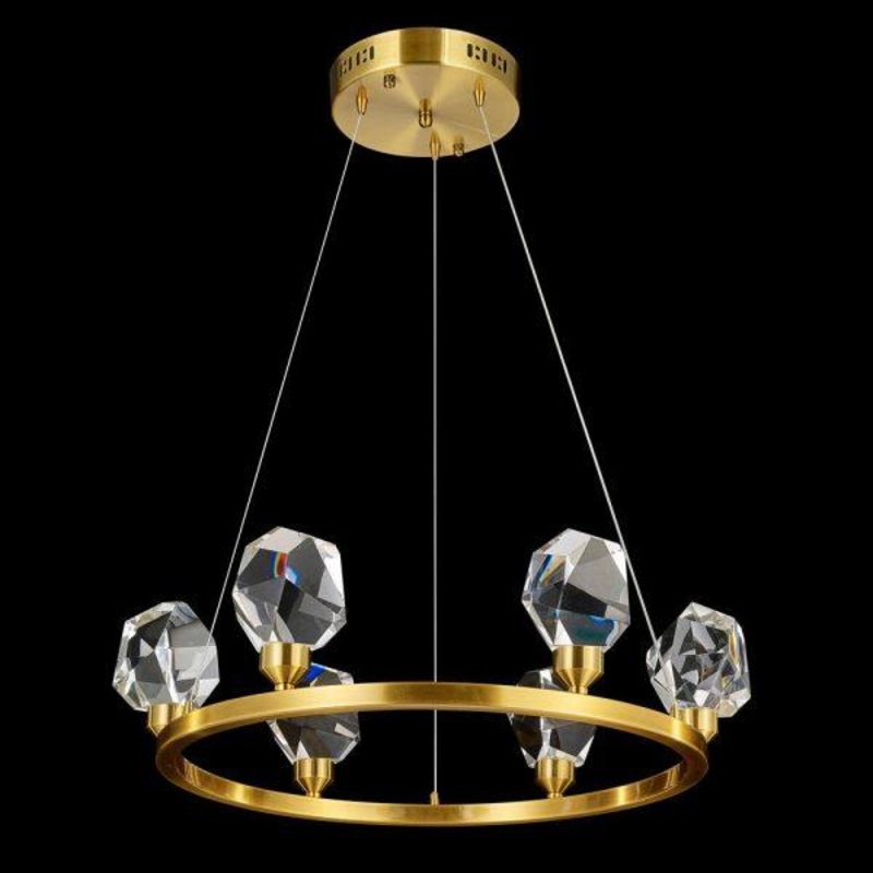 Rock Crystal Pendant Antique Brass