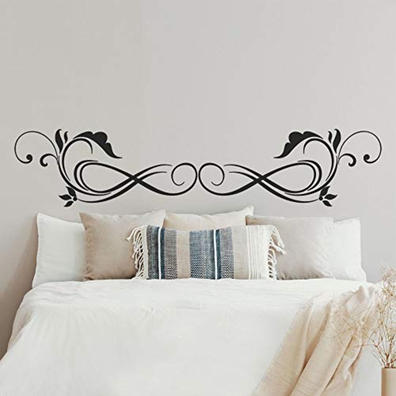 T-MK349 – Adesivi per testiera del letto, 30 x 140 cm, colore: Nero