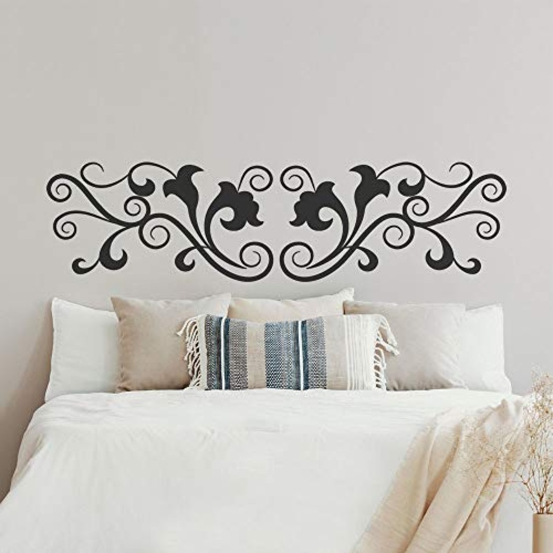T-MK378 – Adesivi per testiera del letto, 36 x 140 cm, colore: Nero