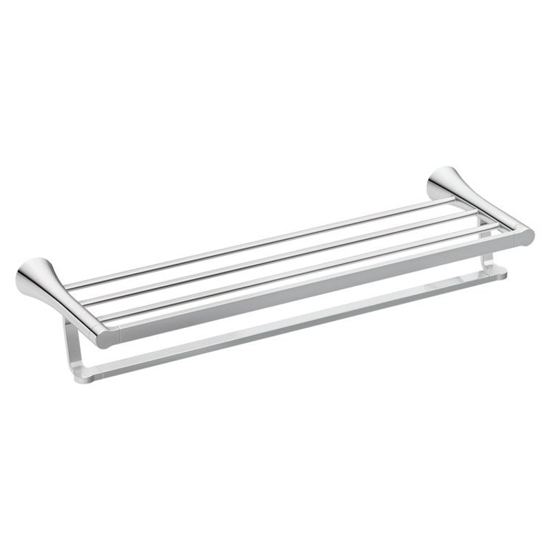 Towel Shelf JASE with Towel Rack Chrome 24 Inch Zinc