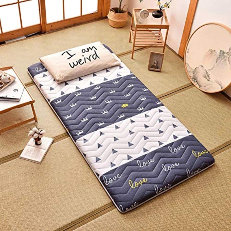 Z&HA Tatami Tappetino, 5 cm di Spessore Tappetino futon MattressTopper Tradizionale Giapponese futon ispessite Queen Size Standard Dimensione Dorm,C,80x190cm