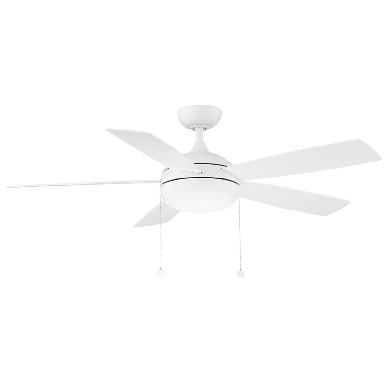 52″ Ceiling Fan from the Disc Ii Collection in Matte White Finish by W.A.C. Lighting