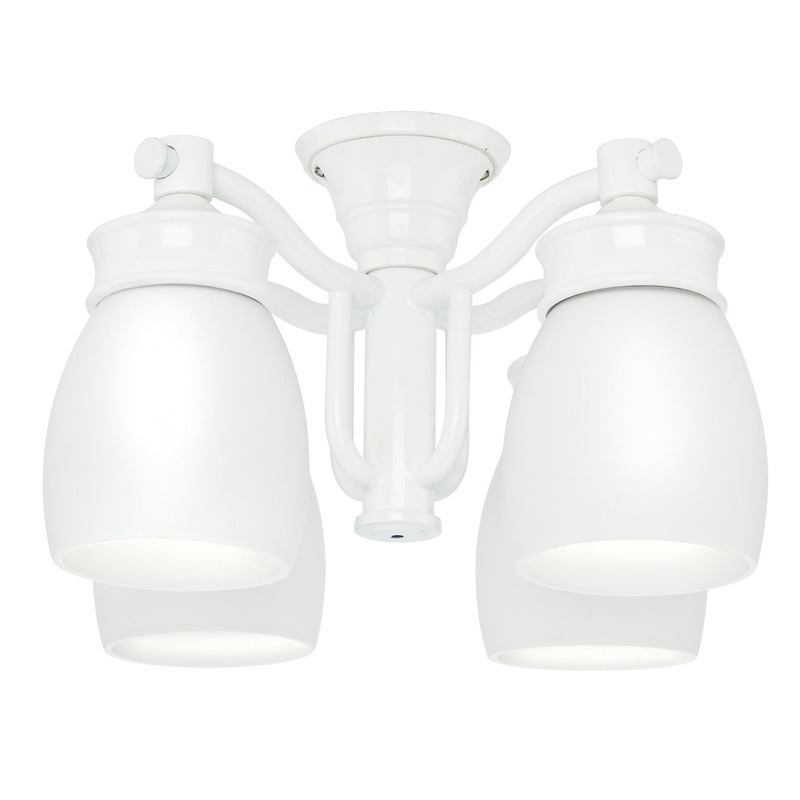 Casablanca 99088 Light Kit Four Light Fan Light Kit Snow White