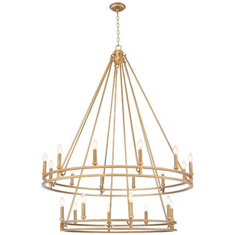 Dennison 20-Light Chandelier Signature Brass
