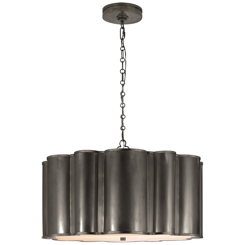 Four Light Pendant from the Markos Collection in Bronze Finish by Visual Comfort Signature