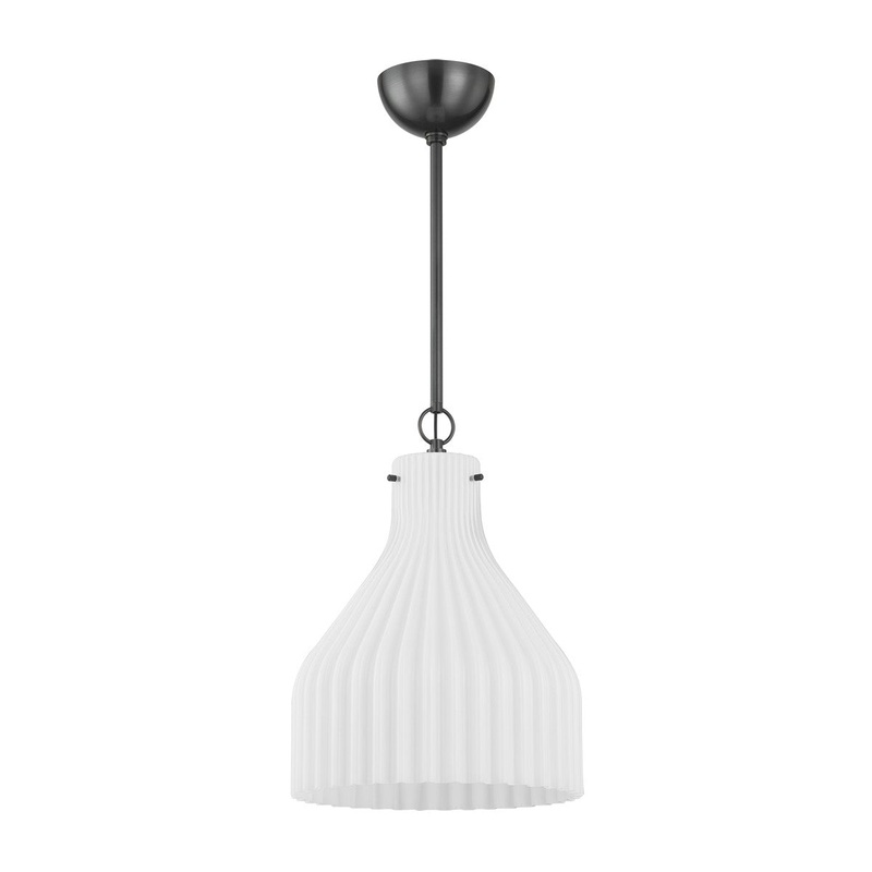 One Light Pendant from the Corinthia Collection in Old Bronze Finish by Mitzi