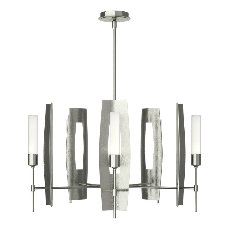 Passage 5-Light Circular Pendant Sterling Frosted Glass (FD)