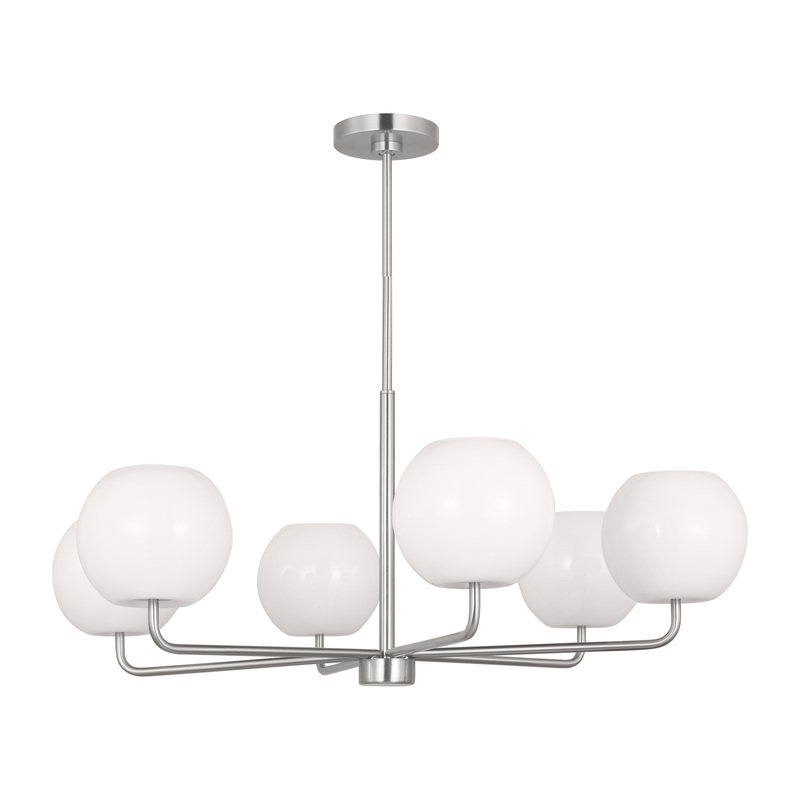 Rory Large Chandelier Brushed Steel LED Bulb(s) Included