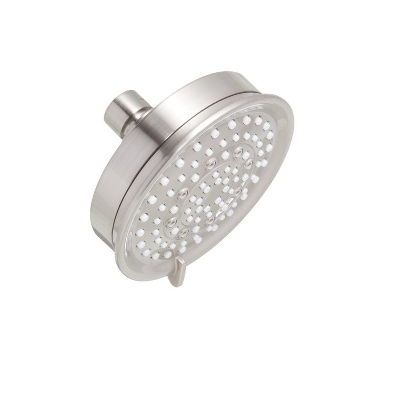 Showerhead Sonia Showerall 6 Function Satin Brass 4-3/4 Inch 1.75 Gallons per Minute Full Rain/Power Rain/Full Rain Power Rain/Nebulizing Mist/Nebulizing Mist Full Rain/Pause Control/Easy Clean