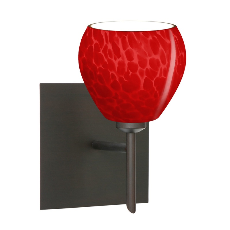 Besa 1SW-5605RC-LED-BR-SQ Besa Tay Tay Mini Sconce with Square Canopy LED Wall Sconce Bronze